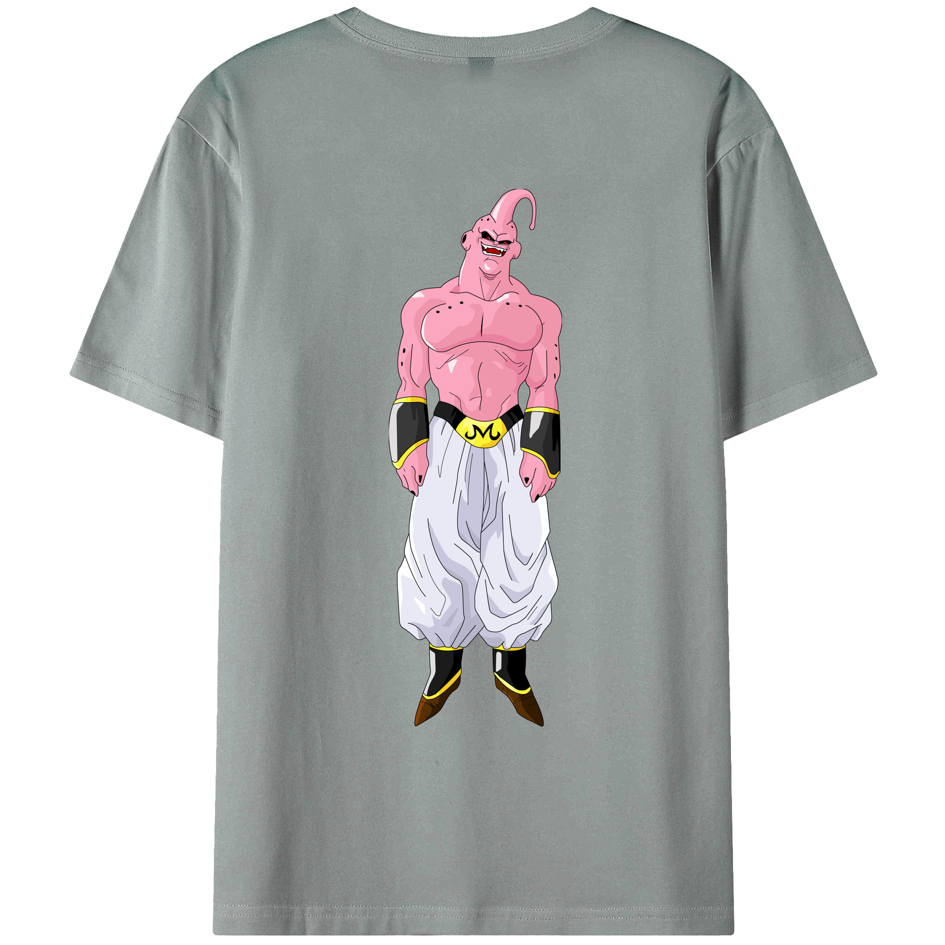 （画像用） ドラゴンボール 魔人ブウ DRAGON BALL Majin Buu 綿100％ メンズ半袖Tシャツ（バックプリント） 通気性